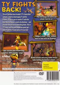 Ty the Tasmanian Tiger 3: Night of the Quinkan - Box - Back (Australia) - 570x800