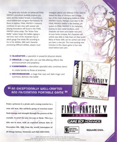Final Fantasy V Advance - Advertisement Flyer - Front (United States) - 1800x2178