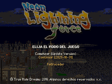 Neon Lightning Force (DreamBOR Edition) - Screenshot - Game Select (World) - 960x720