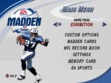 Madden NFL 2001 - Screenshot - Game Select (World) - 640x480