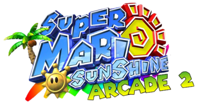 Super Mario Sunshine Arcade 2 - Clear Logo (World) - 1080x558