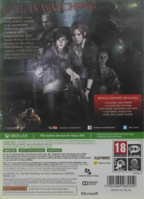 Resident Evil: Revelations 2 - Box - Back (Europe) - 1207x1660