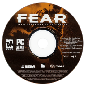 F.E.A.R.: First Encounter Assault Recon - Disc (North America) - 794x800