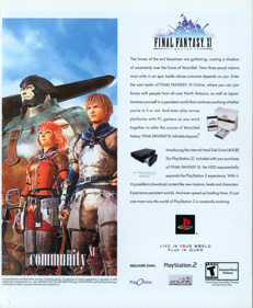 Final Fantasy XI Online - Advertisement Flyer - Front (United States) - 1809x2200