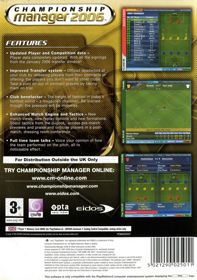 Championship Manager 2006 - Box - Back (Europe) - 563x800