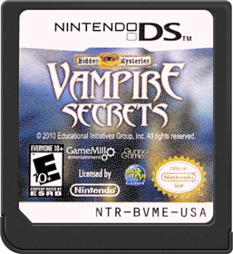 Hidden Mysteries: Vampire Secrets - Cart - Front (North America) - 517x564