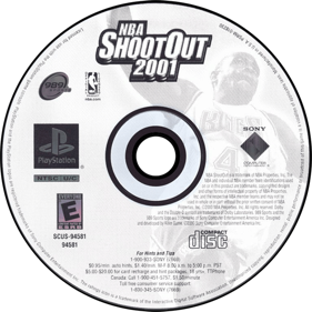 NBA ShootOut 2001 - Disc (North America) - 700x700