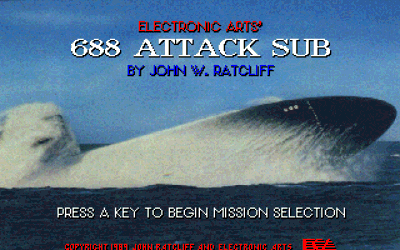 688 Attack Sub - Screenshot - Game Title (World) - 640x400