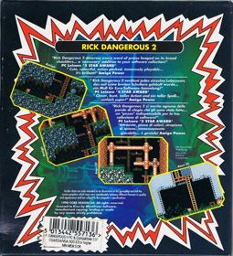 Rick Dangerous 2 - Box - Back (Europe) - 728x800