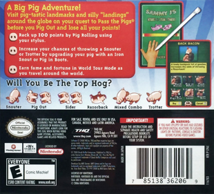 Pass the Pigs: Let the Good Swines Roll! - Box - Back (North America) - 1106x1002