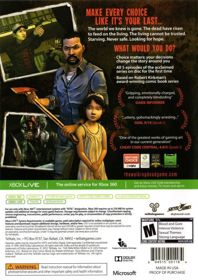 The Walking Dead: A Telltale Games Series - Box - Back (North America) - 566x800
