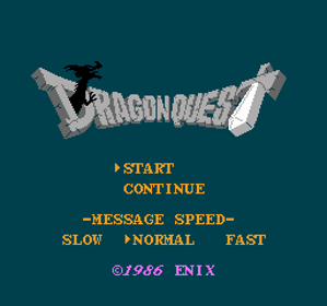 Dragon Warrior - Screenshot - Game Title (Japan) - 256x240