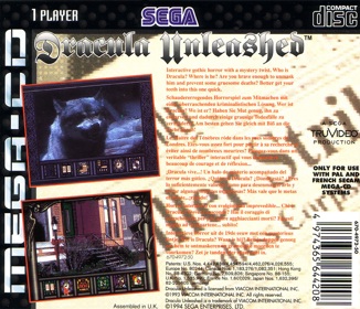 Dracula Unleashed - Box - Back (Europe) - 1289x1108