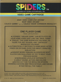 Spiders - Box - Back (North America) - 600x799