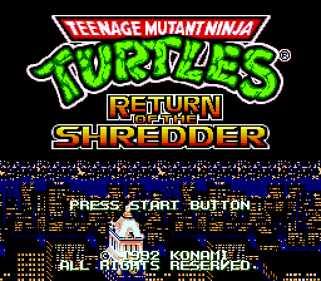 Teenage Mutant Ninja Turtles: The Hyperstone Heist - Screenshot - Game Title (Japan) - 512x448