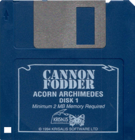 Cannon Fodder - Cart - Front (United Kingdom) - 1049x1093