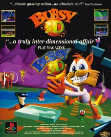 Bubsy 3D - Advertisement Flyer - Front (United Kingdom) - 1783x2200