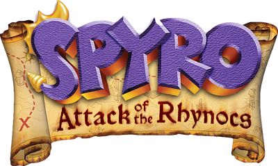 Spyro: Attack of the Rhynocs - Clear Logo (North America) - 1200x717
