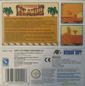 Adventure Island II: Aliens in Paradise - Box - Back (Europe) - 1260x1273