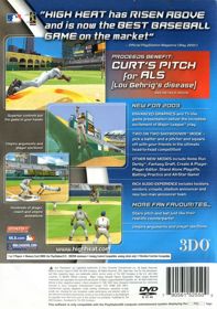 High Heat Major League Baseball 2003 - Box - Back (Australia) - 562x800