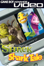 Game Boy Advance Video: Shrek + Shark Tale - Box - Front - Reconstructed (North America) - 600x900
