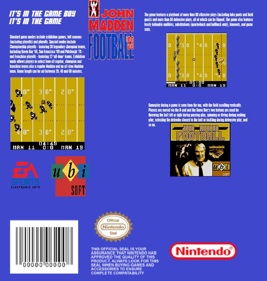 John Madden Football - Fanart - Box - Back (North America) - 708x745
