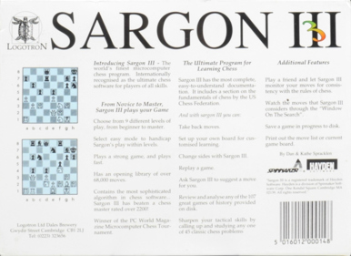 Sargon III - Box - Back (United Kingdom) - 900x655