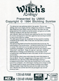 The Witch's Revenge - Box - Back (Europe) - 2101x2878