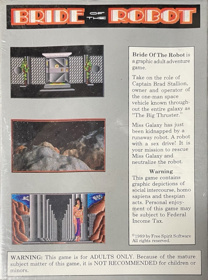 Bride of the Robot - Box - Back (North America) - 1063x1433