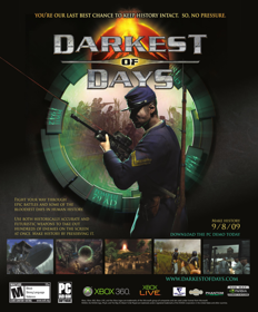 Darkest of Days - Advertisement Flyer - Front (North America) - 1280x1545