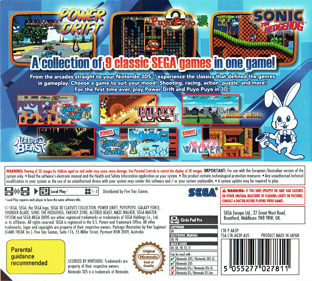 Sega 3D Classics Collection - Box - Back (Australia) - 1400x1260