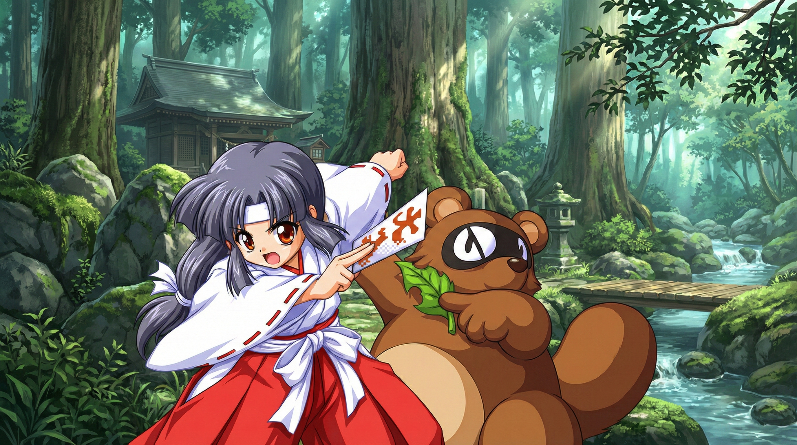 Illustration of Pocky & Rocky 2