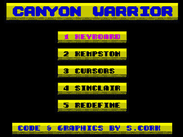 Canyon Warrior  - Screenshot - Game Select (Europe) - 256x192