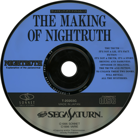 Nightruth: Explanation of the Paranormal: The Making of Nightruth - Disc (Japan) - 1430x1430