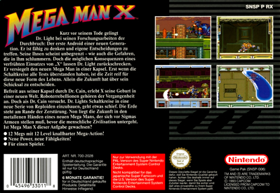 Mega Man X - Box - Back (Germany) - 2496x1726