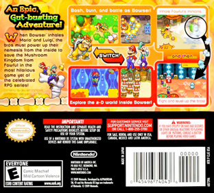 Mario & Luigi: Bowser's Inside Story - Box - Back (North America) - 1533x1379