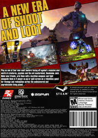Borderlands 2 - Box - Back (World) - 1063x1500