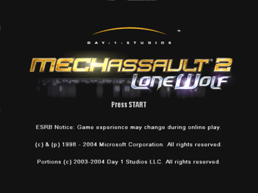 MechAssault 2: Lone Wolf - Screenshot - Game Title (North America) - 2560x1920