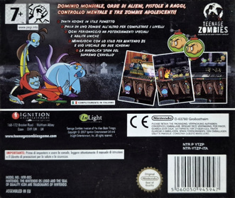 Teenage Zombies: Invasion of the Alien Brain Thingys! - Box - Back (Italy) - 1481x1255