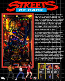 Streets Of Rage - Advertisement Flyer - Front (World) - 2400x3000