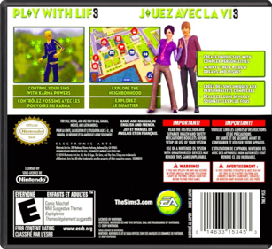 The Sims 3 - Box - Back - Reconstructed (North America) - 774x708