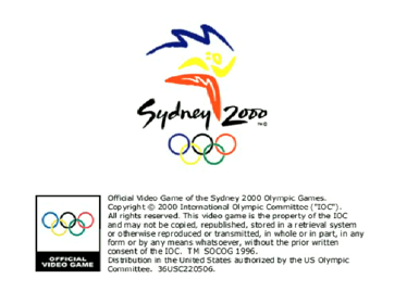 Sydney 2000 - Screenshot - Game Title (World) - 640x480