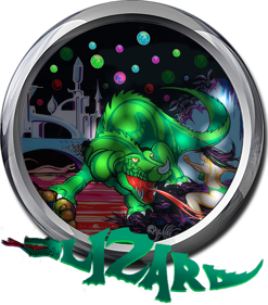 Pinball Lizard - Fanart - Cart - Front (World) - 874x993