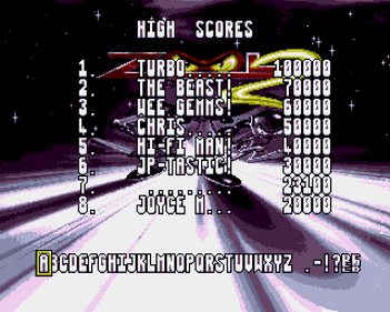 Zool 2 - Screenshot - High Scores (World) - 320x256
