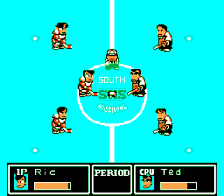 Ike Ike! Nekketsu Hockey Bu: Subette Koronde Dairantō - Screenshot - Gameplay (World) - 256x224