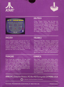 Video Pinball - Box - Back (Europe) - 600x825