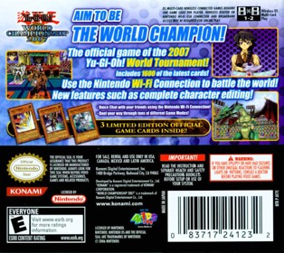 Yu-Gi-Oh! World Championship 2007 - Box - Back (North America) - 790x705