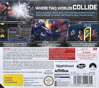 Transformers: Rise of the Dark Spark - Box - Back (Australia) - 1436x1280