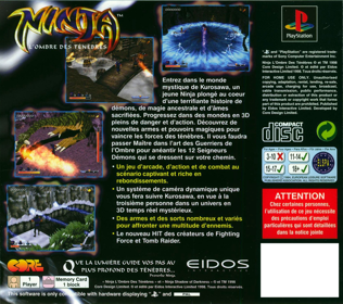 Ninja: Shadow of Darkness - Box - Back (France) - 1625x1441
