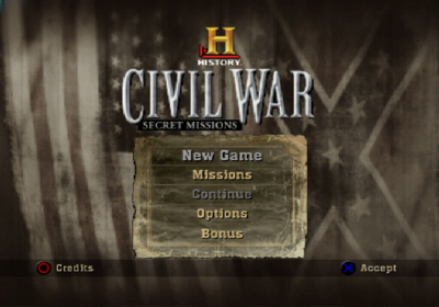 The History Channel: Civil War: Secret Missions - Screenshot - Game Select (North America) - 640x448
